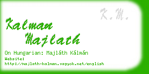 kalman majlath business card