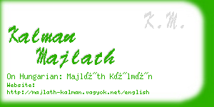 kalman majlath business card
